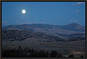 Moon Rising over Yellowstone Landscape